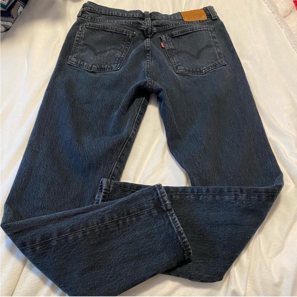 Levi’s Premium Denim Wedgie Button Fly High Waisted Dark Wash Jeans size 29